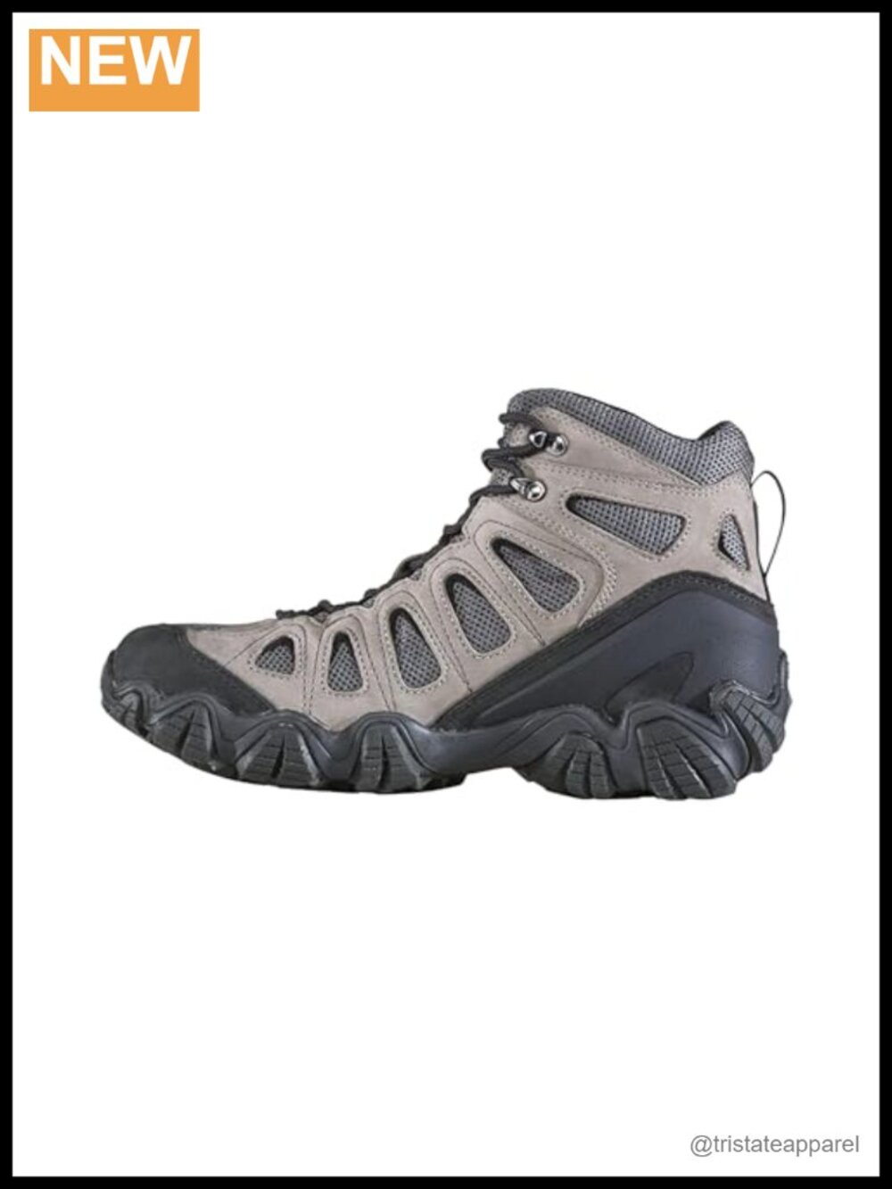 Waterproof Nubuck Leather Mid Hiking Boots Ankle-High Hiking